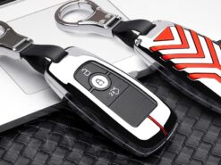 Cover Chiave/telecomando per Ford 2018 EcoSport per Lincoln 2017 MKC MKZ MKX 5 Cover Chiave/telecomando per Ford 2018 EcoSport per Lincoln 2017 MKC MKZ MKX - In lega di zinco Accessorio Remoto senza chiave Della Copertura per Ford 2018 EcoSport per Lincoln 3