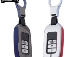 Cover Chiave/telecomando per Honda Civic 2017 Accord Fit CRV CR-V XRV crosstour HRV JAZZ 5 Cover Chiave/telecomando per Honda Civic 2017 Accord Fit CRV CR-V XRV crosstour HRV JAZZ - In lega di zinco Auto In Pelle Catena Caso Chiave A Distanza Keyless Fob Copertura Per 3