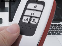 Cover Chiave/telecomando per Honda Civic 2017 Accord Fit CRV CR-V XRV crosstour HRV JAZZ 7 Cover Chiave/telecomando per Honda Civic 2017 Accord Fit CRV CR-V XRV crosstour HRV JAZZ - In lega di zinco Auto In Pelle Catena Caso Chiave A Distanza Keyless Fob Copertura Per 5