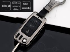Cover Chiave/telecomando per Volkswagen Polo Tiguan VW Passat Per Skoda Copertura - In lega di zinco Car Styling Auto Chiave Borsette Caso Per Volkswagen Polo Tiguan VW Passat 4
