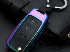 Cover Chiave/telecomando per VW Volkswagen 3 Cover Chiave/telecomando per VW Volkswagen - In lega di zinco Caso Chiave 3 Pulsante di Controllo A Distanza di Caso Fob per 1