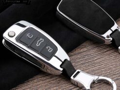 Cover Chiave/telecomando per Audi A3 8L 8P A4 B6 b7 B8 C6 4F RS3 Q3 Q7 TT 8L 8V S3 - In lega di zinco Chiave di Protezione in pelle di Auto Styling Auto Borsette Caso Della 5