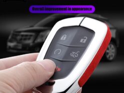 Cover Chiave/telecomando per Cadillac Escalade CTS XTS ATS ATS-L XLS SRX 2015 4/5/6 pulsante 28T CTS-V XT5 CT6 4 Cover Chiave/telecomando per Cadillac Escalade CTS XTS ATS ATS-L XLS SRX 2015 4/5/6 pulsante 28T CTS-V XT5 CT6 - In lega di zinco Chiave di coperture della copertura della cassa del supporto Per Cadillac Escalade 2