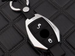 Cover Chiave/telecomando per Mercedes Benz W203 W210 W211 W124 W202 W204 W212 W176 AMG CES CLK CLS CLA - In lega di zinco Chiave di gel di silice Caso Fob Borsette Copertura Per Mercedes Benz 3