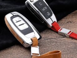 Cover Chiave/telecomando per Audi A4L A5 A6 A6L Q5 S5 S7 6 Cover Chiave/telecomando per Audi A4L A5 A6 A6L Q5 S5 S7 - In lega di zinco Portachiavi in pelle di Protezione Della Copertura per Audi A4L A5 A6 4