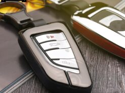 Cover Chiave/telecomando per BMW F30 F10 F20 X3 X4 X5 X6 M 1 3 5 4 7 3 Cover Chiave/telecomando per BMW F30 F10 F20 X3 X4 X5 X6 M 1 3 5 4 7 - In lega di zinco di Chiave Dell automobile di Cuoio di Caso Per BMW F30 F10 1