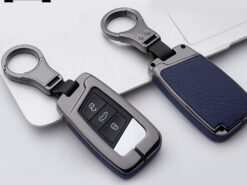 Cover Chiave/telecomando per Volkswagen VW Tiguan MK2 Magotan Passat B8 CC 2017 2018 Per skoda Superb A7 5 Cover Chiave/telecomando per Volkswagen VW Tiguan MK2 Magotan Passat B8 CC 2017 2018 Per skoda Superb A7 - In lega di zinco di Chiave Dell automobile di cuoio Caso Della Copertura A Distanza Per 3
