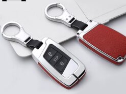 Cover Chiave/telecomando per Volkswagen VW Tiguan MK2 Magotan Passat B8 CC 2017 2018 Per skoda Superb A7 7 Cover Chiave/telecomando per Volkswagen VW Tiguan MK2 Magotan Passat B8 CC 2017 2018 Per skoda Superb A7 - In lega di zinco di Chiave Dell automobile di cuoio Caso Della Copertura A Distanza Per 5