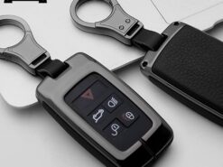 Cover Chiave/telecomando per Land Rover Scopre 4 5 Range Rover 4 Cover Chiave/telecomando per Land Rover Scopre 4 5 Range Rover - In lega di zinco di Chiave Dell automobile di cuoio Della Copertura di Caso Per Land 8