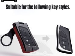 Cover Chiave/telecomando per lexus es200 250 260 300h 3 pulsante Smart Key 2018 2019 4 Cover Chiave/telecomando per lexus es200 250 260 300h 3 pulsante Smart Key 2018 2019 - In lega di zinco di Chiave Dell automobile di cuoio Della Copertura di Fob Case Fit 2