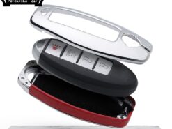 Cover Chiave/telecomando per Nissan Qashqai J10 J11 X-Trail t31 t32 6 Cover Chiave/telecomando per Nissan Qashqai J10 J11 X-Trail t31 t32 - In lega di zinco di cuoio Auto Chiave A Distanza di Caso Della Copertura Per Nissan 10
