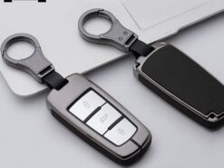 Cover Chiave/telecomando per VOLKSWAGEN CC VW Passat B6 3C B7 4 Cover Chiave/telecomando per VOLKSWAGEN CC VW Passat B6 3C B7 - In lega di zinco di cuoio Auto Chiave A Distanza di Fob Borsette Caso Della Copertura 2
