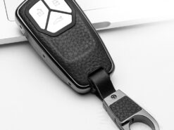 Cover Chiave/telecomando per Audi New A4 A5 A6 Q7 2017-2018 4 Cover Chiave/telecomando per Audi New A4 A5 A6 Q7 2017-2018 - Leather alloy Key Cover Key Case for Audi New A4 A5 A6 Q7 2017 2018 Auto 2
