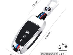 Cover Chiave/telecomando per Ford Fusion F150 Mondeo Explorer Kuga Focus 3 MK4 Ecosport Fiesta - Metal Car Smart Key Case Cover For Ford Fusion F150 Mondeo Explorer Kuga Focus 3 MK4 4