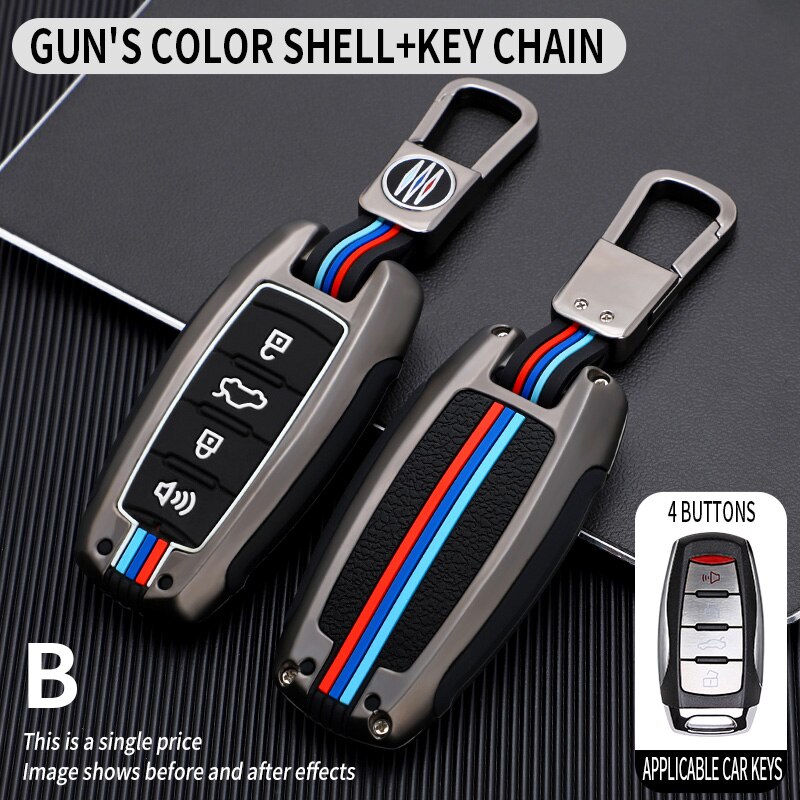 Metal-Car-Smart-Key-Case-Cover-For-Great-Wall-Haval-Hover-H1-H4-H6-H7-H9-1 Cover Chiave/telecomando per Great Wall Haval Hover H1 H4 H6 H7 H9 F5 F7 H2S GMW - Metal Car Smart Key Case Cover For Great Wall Haval Hover H1 H4 H6 H7 H9 1