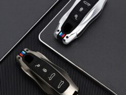 Cover Chiave/telecomando per Porsche Boxster Cayman 911 Panamera Cayenne Macan Key - Metal Car Smart Key Case Cover For Porsche Boxster Cayman 911 Panamera Cayenne Macan Key Protect 3