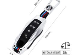 Cover Chiave/telecomando per Porsche Boxster Cayman 911 Panamera Cayenne Macan Key - Metal Car Smart Key Case Cover For Porsche Boxster Cayman 911 Panamera Cayenne Macan Key Protect 4