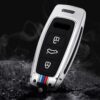 Cover Chiave/telecomando per Audi A6 A7 A8 C8 Q8 Q5 D5 E-tron Protector Holder Keychain - Metal Car Smart Key Case Cover Shell Fob For Audi A6 A7 A8 C8 Q8 Q5