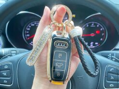 Cover Chiave/telecomando per Audi A1 A3 A5 A6 A7 A8 A4 Quattro Q3 Q5 Q7 2009-2022 5 Cover Chiave/telecomando per Audi A1 A3 A5 A6 A7 A8 A4 Quattro Q3 Q5 Q7 2009-2022 - Moda durevole TPU Car Remote Smart Key Cover Shell per Audi A1 A3 A5 A6 A7 3