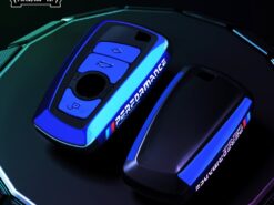 Cover Chiave/telecomando per BMW 3 4 5 serie 320i 530i 550i F20 F21 F30 F31 F25 F01 F02 - Nano galvanotecnica PC Car Smart Key Fob Cover per BMW 3 4 5 serie 320i 530i 4