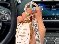 Cover Chiave/telecomando per Citroen C5 Ds DS5 Peugeot 6C4L LS - New Car Key Case Fob Cover Keychain Holder Keyring Shell for Dongfeng Citroen C5 Ds DS5 2