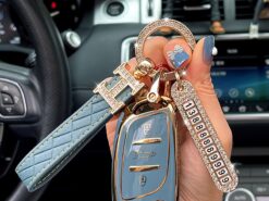 Cover Chiave/telecomando per Citroen C5 Ds DS5 Peugeot 6C4L LS - New Car Key Case Fob Cover Keychain Holder Keyring Shell for Dongfeng Citroen C5 Ds DS5 4