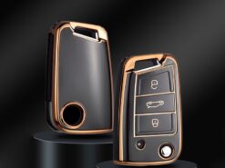 Cover Chiave/telecomando per VW Volkswagen Golf 7 MK7 Tiguan MK2 per Seat Ateca Leon FR Ibiza Skoda Octavia Kodiaq 3 Cover Chiave/telecomando per VW Volkswagen Golf 7 MK7 Tiguan MK2 per Seat Ateca Leon FR Ibiza Skoda Octavia Kodiaq - New TPU Car Flip Key Case Cover Shell For VW Volkswagen Golf 7 MK7 Tiguan MK2 1