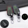 Cover Chiave/telecomando per Toyota Camry Corolla C-HR CHR Prado 2018 Chiave di Protezione - Nottilucenti di Chiave Dell automobile di cuoio del Supporto di Caso Della Copertura Borsette Catena Per