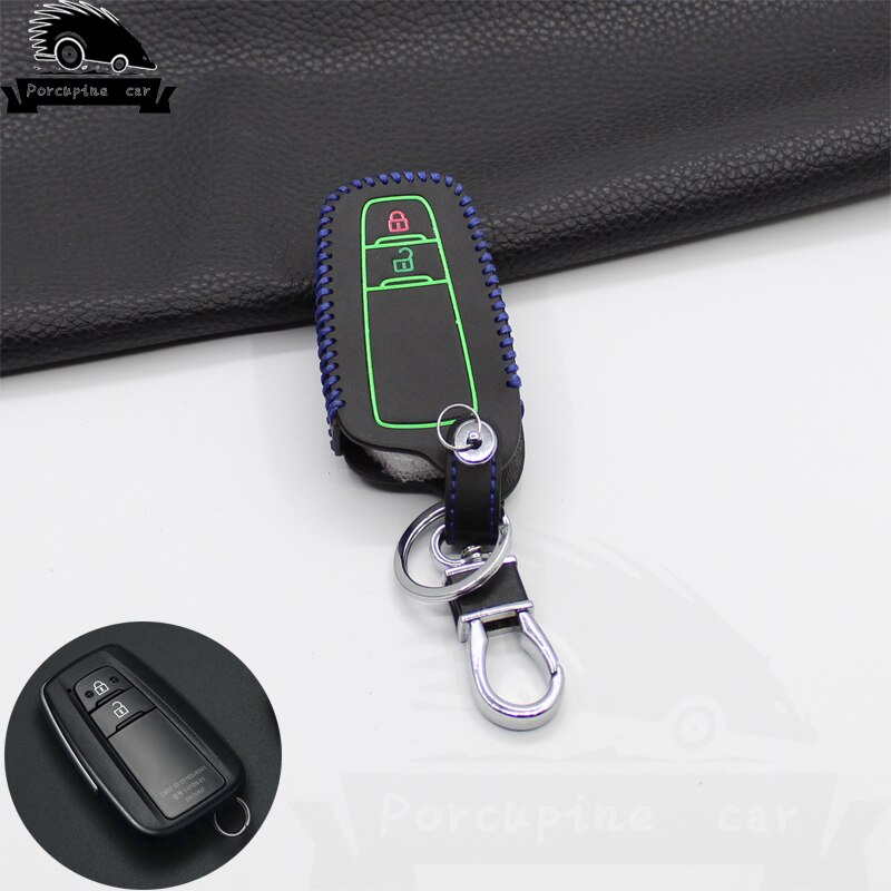 Nottilucenti-di-Chiave-Dell-automobile-di-cuoio-del-Supporto-di-Caso-Della-Copertura-Borsette-Catena-Per-4 Cover Chiave/telecomando per Toyota Camry Corolla C-HR CHR Prado 2018 Chiave di Protezione - Nottilucenti di Chiave Dell automobile di cuoio del Supporto di Caso Della Copertura Borsette Catena Per 4