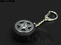 Cover Chiave/telecomando per BMW Audi Mercedes Mazda Honda Chevrolet VW Hyundai Ford 4 Cover Chiave/telecomando per BMW Audi Mercedes Mazda Honda Chevrolet VW Hyundai Ford - Nuova Lega Car Wheel Car Sport Mini Keychain Della Catena Chiave Catena ciondolo per BMW Audi 2