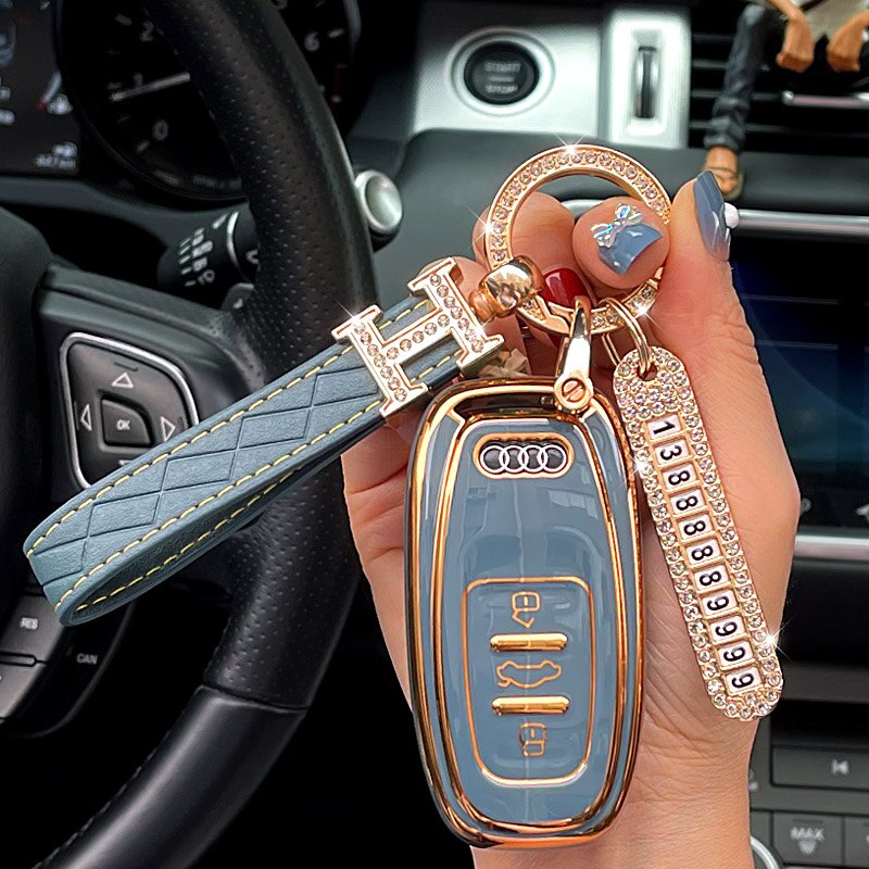 Nuova-TPU-Copertura-Della-Cassa-Chiave-Dell-automobile-Borsette-Per-Audi-S4-S5-S6-S7-S8-1 Cover Chiave/telecomando per Audi S4 S5 S6 S7 S8 R8 A1 A3 A4 A5 A6 A7 A8 Q3 Q5 Q7 TT - Nuova TPU Copertura Della Cassa Chiave Dell automobile Borsette Per Audi S4 S5 S6 S7 S8 1