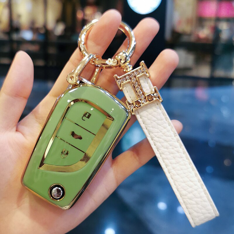 Nuovo-TPU-Car-Flip-Key-Case-Cover-Shell-per-RAV4-Corolla-Toyota-Hilux-Yaris-Avensis-Aygo-2 Cover Chiave/telecomando per RAV4 Corolla Toyota Hilux Yaris Avensis Aygo Verso Scion TC Auris Holder accessori - Nuovo TPU Car Flip Key Case Cover Shell per RAV4 Corolla Toyota Hilux Yaris Avensis Aygo 2