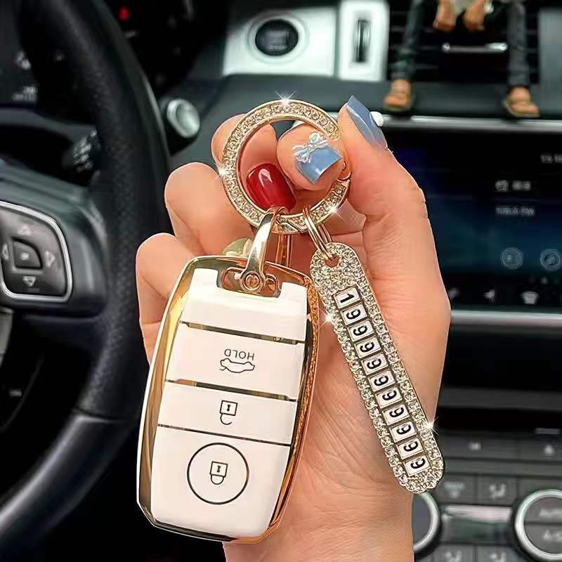 Nuovo-TPU-Car-Remote-Key-Case-Cover-Shell-Fob-per-KIA-RIO-Rio5-Sportage-Sorento-K3-5 Cover Chiave/telecomando per KIA RIO Rio5 Sportage Sorento K3 K4 K5 KX3 Ceed Cerato Optima Picanto Forte Bag - Nuovo TPU Car Remote Key Case Cover Shell Fob per KIA RIO Rio5 Sportage Sorento K3 5