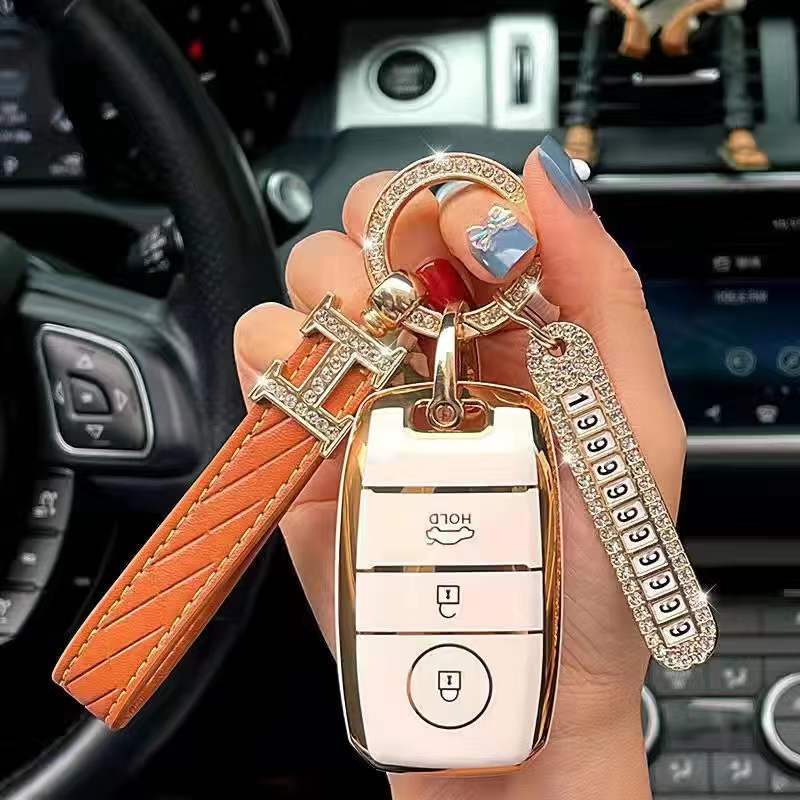 Nuovo-TPU-Car-Remote-Key-Case-Cover-Shell-Fob-per-KIA-RIO-Rio5-Sportage-Sorento-K3 Cover Chiave/telecomando per KIA RIO Rio5 Sportage Sorento K3 K4 K5 KX3 Ceed Cerato Optima Picanto Forte Bag - Nuovo TPU Car Remote Key Case Cover Shell Fob per KIA RIO Rio5 Sportage Sorento K3