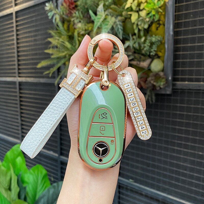 Nuovo-TPU-Car-Remote-Key-Case-Cover-Shell-per-Mercedes-Benz-classe-C-S-C260-C300-3 Cover Chiave/telecomando per Mercedes Benz classe C S C260 C300 S400 S450 S500 W206 W223 S350 - Nuovo TPU Car Remote Key Case Cover Shell per Mercedes Benz classe C S C260 C300 3