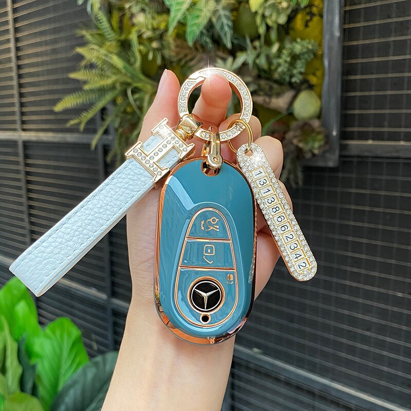 Nuovo-TPU-Car-Remote-Key-Case-Cover-Shell-per-Mercedes-Benz-classe-C-S-C260-C300-4 Cover Chiave/telecomando per Mercedes Benz classe C S C260 C300 S400 S450 S500 W206 W223 S350 - Nuovo TPU Car Remote Key Case Cover Shell per Mercedes Benz classe C S C260 C300 4