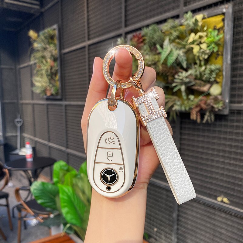 Nuovo-TPU-Car-Remote-Key-Case-Cover-Shell-per-Mercedes-Benz-classe-C-S-C260-C300-5 Cover Chiave/telecomando per Mercedes Benz classe C S C260 C300 S400 S450 S500 W206 W223 S350 - Nuovo TPU Car Remote Key Case Cover Shell per Mercedes Benz classe C S C260 C300 5