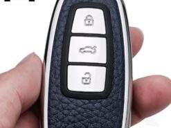 Cover Chiave/telecomando per Audi Q3 Q5 Q8 Q7 Sline C5 C8 A4 B6 B7 B8 B9 TT 80 S6 A1A4 B8 A5 A6 A7 A8 D5 TT 8P 8L - Nuovo portachiavi in lega di cuoio per Audi Q3 Q5 Q8 Q7 Sline C5 C8 A4 5