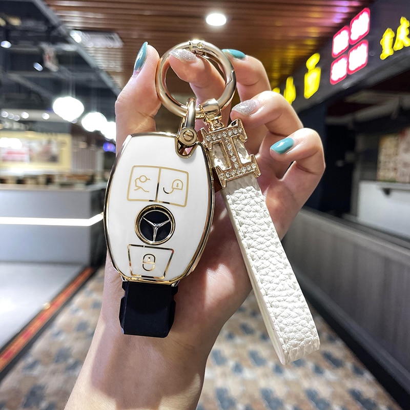 Nuovo-stile-TPU-Car-Key-Case-Cover-Shell-protezione-per-Mercedes-Benz-classe-AMG-W204-W205 Cover Chiave/telecomando per Mercedes Benz classe AMG W204 W205 W212 W463 W176 GLS GLA GLK CL A B C E S - Nuovo stile TPU Car Key Case Cover Shell protezione per Mercedes Benz classe AMG W204 W205