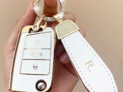 Cover Chiave/telecomando per Volkswagen 6 Cover Chiave/telecomando per Volkswagen - Portachiavi Volkswagen applicare a Lamando Sagitar Bora Tiguan L GOLF POLO Bora PASSAT portachiavi auto portachiavi 4