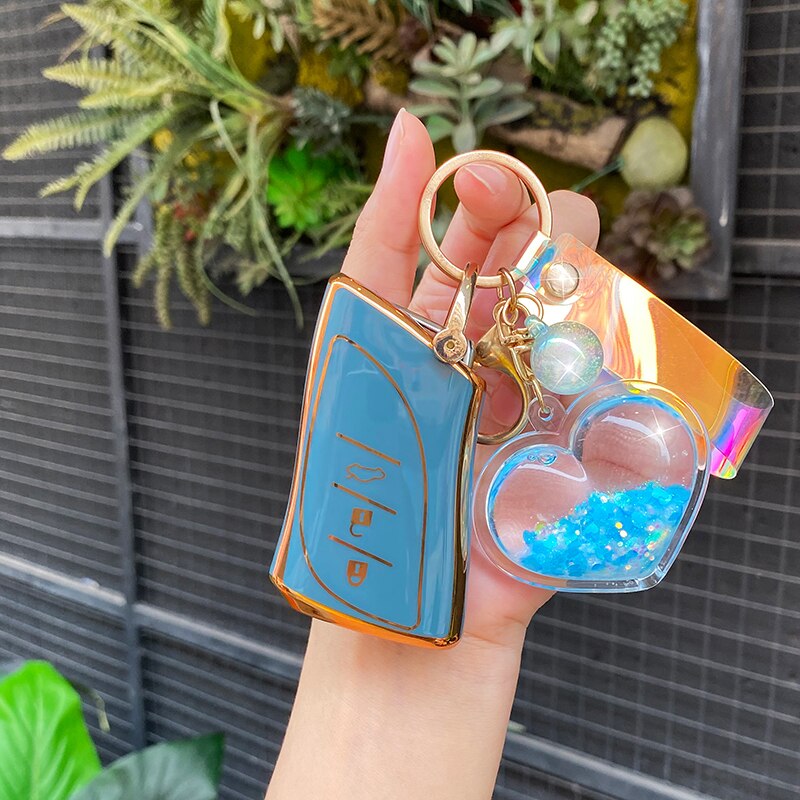 Portachiavi-con-custodia-in-TPU-per-auto-in-lega-di-cuoio-per-Lexus-NX-GS-RX-1 Cover Chiave/telecomando per Lexus NX GS RX IS ES GX LX RC 300 350 NX200 NX300 RX350 ES300 200 250 - Portachiavi con custodia in TPU per auto in lega di cuoio per Lexus NX GS RX 1