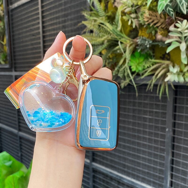 Portachiavi-con-custodia-in-TPU-per-auto-in-lega-di-cuoio-per-Lexus-NX-GS-RX-4 Cover Chiave/telecomando per Lexus NX GS RX IS ES GX LX RC 300 350 NX200 NX300 RX350 ES300 200 250 - Portachiavi con custodia in TPU per auto in lega di cuoio per Lexus NX GS RX 4