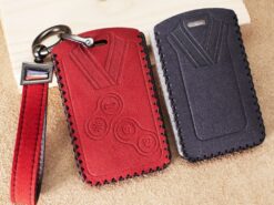 Cover Chiave/telecomando per auto 4 pulsanti portachiavi per Renault Clio Logan Megane 2 3 portachiavi Koleos Scenic Card - Portachiavi in vera pelle scamosciata per auto 4 pulsanti portachiavi per Renault Clio Logan Megane 2 1