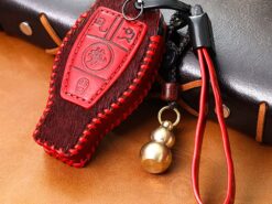 Cover Chiave/telecomando per Mercedes Benz - Portachiavi in vera pelle stile portachiavi per Mercedes Benz classe A B C E S W204 2