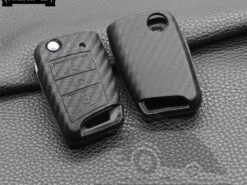 Cover Chiave/telecomando per VW Polo Golf 7 Tiguan Per Skoda Octavia Kodiaq Ateca Karoq Per SEAT leon Ibiza 2015 - Silicone In Fibra di Carbonio Della Copertura Della Cassa Chiave Per VW Polo Golf 7 Tiguan 3