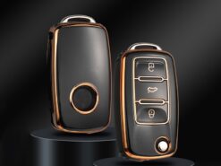 Cover Chiave/telecomando per Volkswagen VW Polo Golf Passat Tiguan Beetle Caddy T5 Up Eos Skoda Octavia Seat Leon Altea - TPU Car Flip Key Case Cover Shell For Volkswagen VW Polo Golf Passat Tiguan Beetle Caddy 7