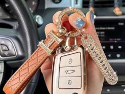 Cover Chiave/telecomando per Volkswagen VW 6 Cover Chiave/telecomando per Volkswagen VW - TPU Car Flip Key Case Cover Shell per Volkswagen VW Passat Polo Tiguan Golf Beetle Caddy 4