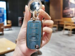 Cover Chiave/telecomando per Volkswagen VW Polo Golf Passat Tiguan Beetle Caddy T5 Up Eos Skoda Octavia Seat Leon Altea - TPU Car Flip Key Case Cover Shell per Volkswagen VW Polo Golf Passat Tiguan Beetle Caddy 1