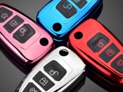 Cover Chiave/telecomando per Ford Focus 2 3 4 MK2 MK3 MK4 Mondeo Galaxy Fiesta Kuga Escape Ecosport - TPU Car Remote Key Case Cover Shell Fob For Ford Focus 2 3 4 MK2 MK3 1