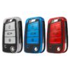 Cover Chiave/telecomando per VW Volkswagen Golf 7 MK7 Tiguan MK2 For SEAT Ateca Leon FR 2 Ibiza For Skoda Octavia A7 Shell - TPU Leather Car Key Case Cover For VW Volkswagen Golf 7 MK7 Tiguan MK2 For SEAT